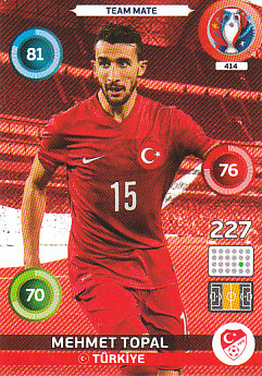 Mehmet Topal Turkey Panini UEFA EURO 2016 #414